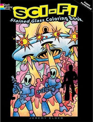 Sci Fi Stained Glass Coloring Book